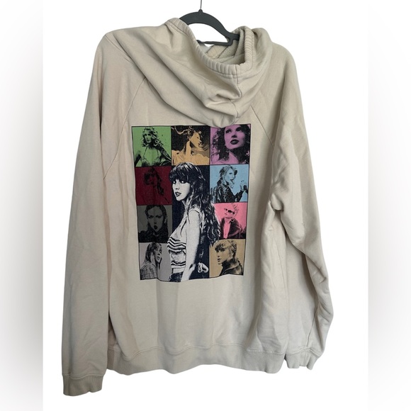 Taylor Swift The Eras Tour Hoodie – Size XL Beige Graphic Sweatshirt - Picture 1 of 7